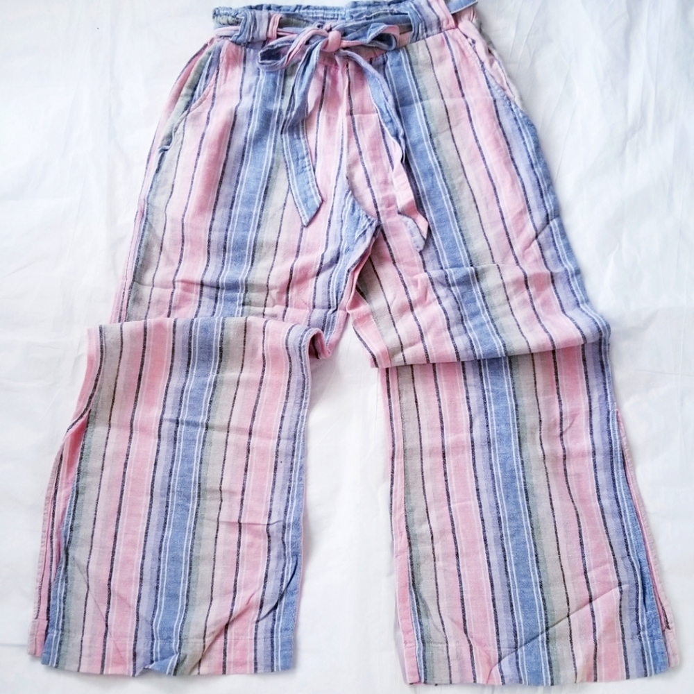 Women's Indigo Rein Wide Leg Cropped Pants. Elastic Waist Size M - Picture 1 of 2